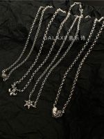 s925 sterling silver CHrome Heart six-pointed star love anchor flower ball non-fading necklace