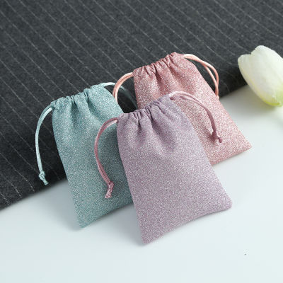 กระเป๋าใส่ของ Pouch Serut ถุงซานตา6สีสำหรับงานแต่งงานที่เก็บลูกปัดกระเป๋าใส่จัดเก็บเครื่องประดับเครื่องประดับ6สีกระเป๋าหูรูด