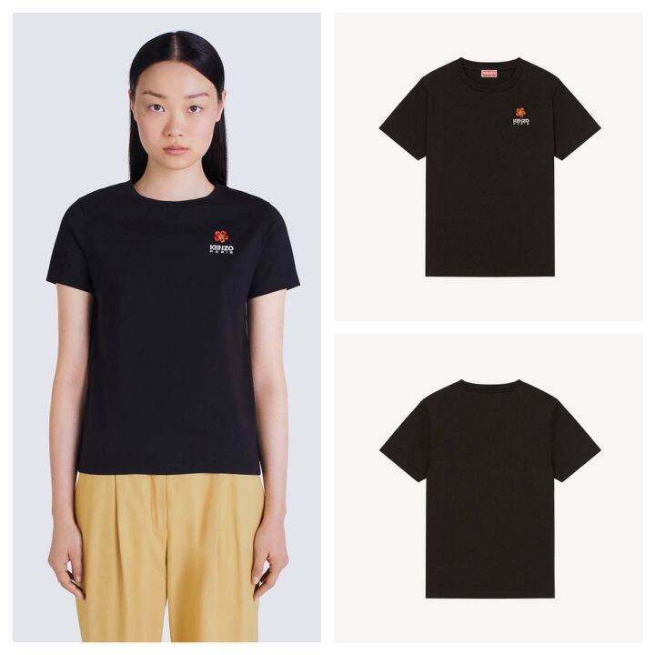 kenzo-overseas-direct-mail-takada-kensan-begonia-flower-embroidery-small-label-short-sleeved-nigo-joint-male-and-female-couple-t-shirt