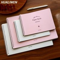 Notebook Spiral Sketchbook Graffiti Notebook for School Supplies Size A5&amp;A4 32sheets White/Pink Cover Notebook Blank Page Note Books Pads