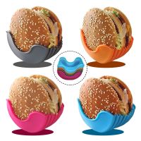 Retractable Burger Fixed Box Adjustable Hamburger Holders Reusable Hamburger Clip Silicone Rack Holder for Burger