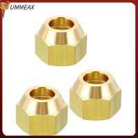 UMMEAX หมวกทองเหลืองด้ายสีเหลือง3ชิ้นมีความแข็งแรงทนทานเครื่องปรับอากาศน็อต