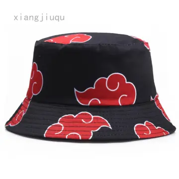 Naruto Akatsuki nuvens vermelhas Bonnet Caps, Casual Hip Hop malha