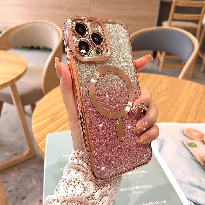 Luxury Glitter Bling Crystal Bumper Case For iPhone 14 Pro Max 13 12 14  Plus Clear Case