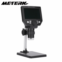 Meterk G1000ดิจิตอลอิเล็กตรอนกล้องจุลทรรศน์4.3นิ้วฐานขนาดใหญ่จอแสดงผล LCD 10MP 1-1000X อย่างต่อเนื่องขยายแว่นขยาย