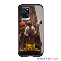 UCUC เคสโทรศัพท์เคสสำหรับ infinix Note 10 Pro NFC ปลอก PUBG ฝาครอบเกมมือถือเกมเคสโทรศัพท์ S เคสมือถือ เคสโทรศัพท์ เคสชาย Glossy กระจกเทมเปอร์ฝาหลังปลอก