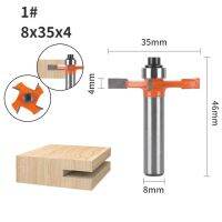 Yusun ดอกสว่าน8มม. ก้าน Z4 Quot; Type Slotting Bit แท่นจัดวางดอกสว่านงานไม้คัทเตอร์ใช้กับไม้กัดหน้าโรงงานสี่หัวตัดคาร์ไบด์