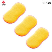 END #3 Pcs Kitchen Scouring Pads Double Sided Antibacterial Scrubbing Sponges Cookware Scrubber 3 Pcs Kitchen Scouring Pads Double Sided Antibacterial Scrubbing Sponges Scrubber Cookware