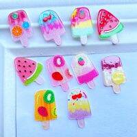 20Pcs New Cartoon Lovely Popsicle Acrylic Flat Bottom DIY Crafts Mobile Phone Case Accessories