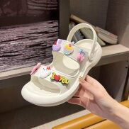 Dép Sandal Nữ 2 Quai Ngang Gắn Sticker Hottrend 2022