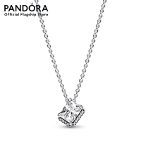 Pandora Sterling silver collier with clear cubic zirconia สร้อยคอ สีเงิน สร้อยคอสีเงิน สร้อยคอเงิน เงิน เครื่องประดับแพนดอร่า สร้อยแพนดอร่า แพนดอร่า