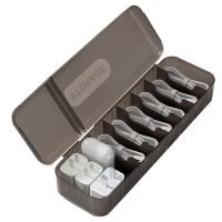 ☃㍿✚ Cable Storage Box Organizer Charger Cord Storage Box With 7 Compartments Reusable Data Cable Storage Case For Home Or Travel