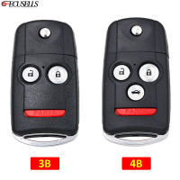 34ปุ่ม Remote Key Shell Case Smart Car Key สำหรับ Acura MDX RDX พร้อม Uncut Blade และปุ่ม Pad