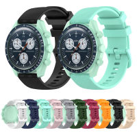 สายรัดข้อมือสายนาฬิกาเปลี่ยนได้ซิลิโคนลายคาร์บอนไฟเบอร์เหมาะสำหรับ Omega X Swatch