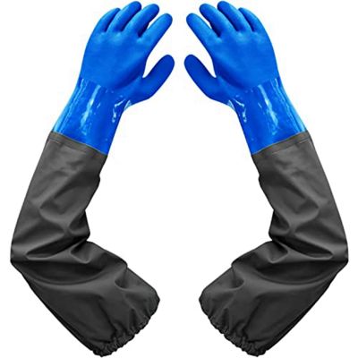 Long Rubber Gloves Heavy Duty Gloves Waterproof Gloves Long Waterproof Gloves and Heavy Duty Waterproof Gloves for Harmful and Acid Work