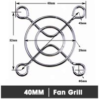 2ชิ้นตะแกรงโลหะป้องกันพัดลมทำความเย็น30มม. 40มม. 50มม. 60มม. 70มม. 80มม. 90มม. 120มม. 135มม. 140มม. 170มม. 200มม. ตาข่ายป้องกันนิ้ว