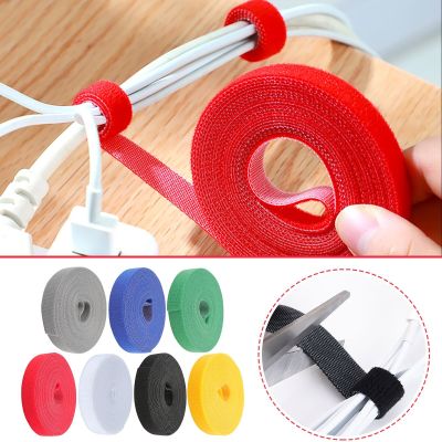 5m/roll 10mm Colorful Self-grip Tape Reusable Strong Hooks Loops Cable Tie Magic Tape Cable Management Diy Accessories#25 Adhesives Tape