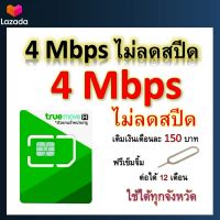 ซิมโปรเทพ 4 Mbps ไม่ลดสปีด เล่นไม่อั้น โทรฟรีทุกเครือข่ายได้ แถมฟรีเข็มจิ้มซิม