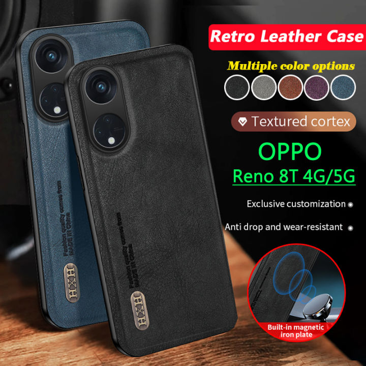 เคสสำหรับ-oppo-reno-เคสโทรศัพท์8t-4g-5g-สำหรับ-reno8t-reno-9-pro-plus-reno9-reno-9pro-ซิลิโคนนิ่มหนังย้อนยุคฝาหลังขอบ