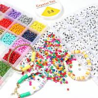 Glass Seed Beads Set Czech Charm Acrylic Letter Spacer Beads For Jewel Making Accessories DIY Necklace Bracelets Beads Tool Kits