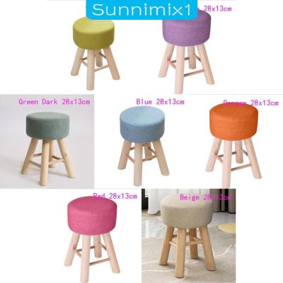 [SUNNIMIX1] Blesiya Cotton Round Stool Cover Fits 28cm11" Footstool Ottomans Bench Seat