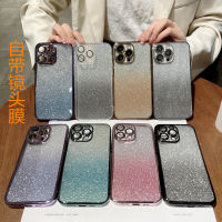 ใช้ได้ครับ 14 เคสศัพท์มือถือแบบหุ้มทั้งเครื่องฟิล์มเลนส์ไฟฟ้าเคสนิ่ม Apple 14 ฝาครอบป้องกันกันกระแทกแบบไล่ระดับสี