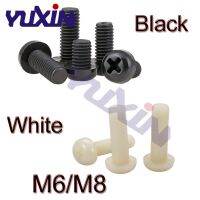 M6 M8 GB818 White/Black Pan Head Cross Nylon Screws Plastic Round Head Screw Bolts Round Head Nylon Screws