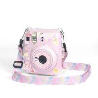 เคสป้องกันสำหรับ Fujifilm Instax Mini 12กล้องถ่ายภาพโปร่งใสกระเป๋าใส่โน๊ตบุ๊คแบบพกพาอุปกรณ์สวมครอบพร้อมสายคล้องไหล่กระเป๋าเก็บของ