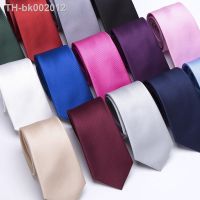 ™ Men Ties Solid Color 6CM Slim tie Necktie Mens Business Wedding BowTie Male Legame Gift Gravata England JACQUARD WOVEN