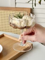 ✾ Ins Style Flower Floral Shape Design Clear Champagne Saucer Coupe Goblet Glass Stemware Cute Lovely Champagne Cup 1 Piece