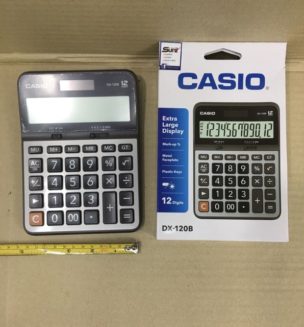 เครื่องคิดเลข-dx-120-b-casio-คาสิโอ-คิดเลข-ขนาด-17-5-x-12-9-x-3-3-cm-บริการเก็บเงินปลายทาง