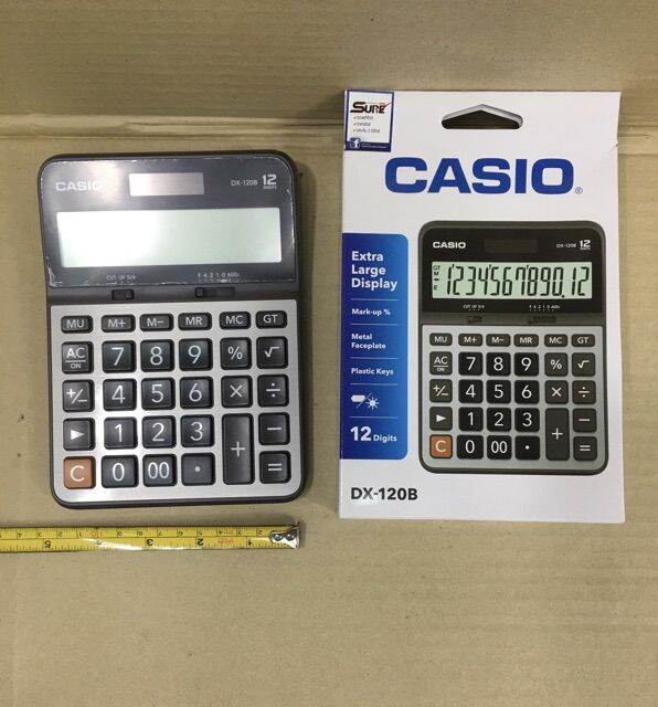 เครื่องคิดเลข-dx-120-b-casio-คาสิโอ-คิดเลข-ขนาด-17-5-x-12-9-x-3-3-cm-บริการเก็บเงินปลายทาง