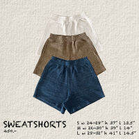 SWEATSHORTS ขาสั้นผ้าคอตตอนผสม เอวยางยืด