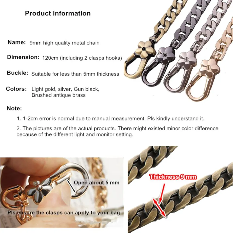 Chain Shoulder Strap For Crossbody Bag In Light Brass