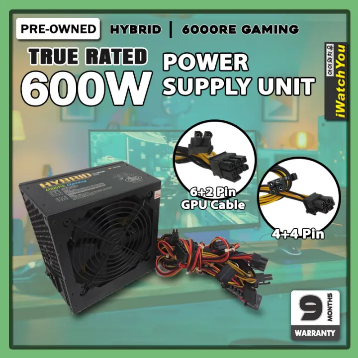 Hybrid Power Supply Unit / XU10016113005A / 600W / with GPU cable