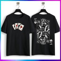 Customized Vinyl Print Shirt A4 Front A3 Back Print Size poker baju TEE tshirt women clothes men Spade K