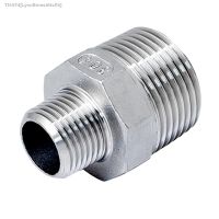 ◊☜► 1/8 1/4 3/8 1/2 3/4 1 2 3 4 BSP NPT Male Reducer Hex Nipple 304 Stainless Steel Pipe Fitting Connector Coupler Adapter