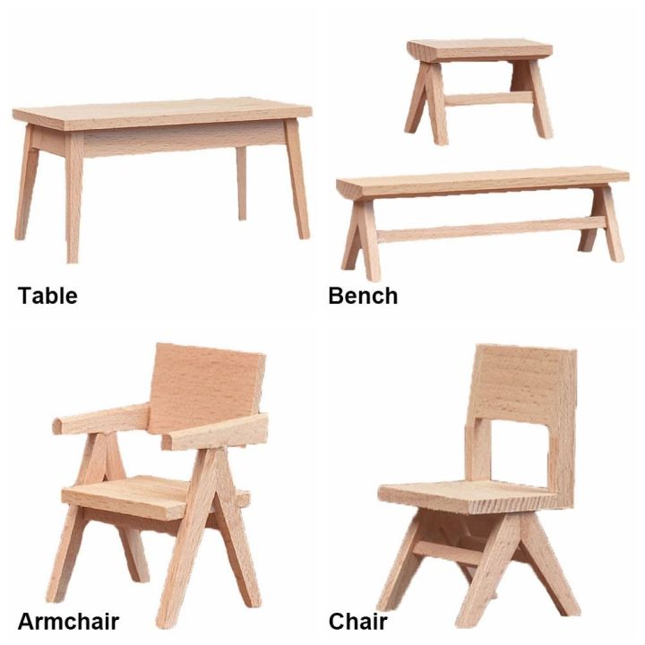 oak-ไม้สำหรับไม้-เก้าอี้โต๊ะบ้านตุ๊กตา-สเกล1-12-อุปกรณ์เสริมตุ๊กตา-โต๊ะรับประทานอาหารขนาดเล็ก-ของเล่นสำหรับเด็ก-พร็อพถ่ายรูป-ม้านั่งม้านั่งขนาดเล็ก-บ้านตุ๊กตาบ้านตุ๊กตา