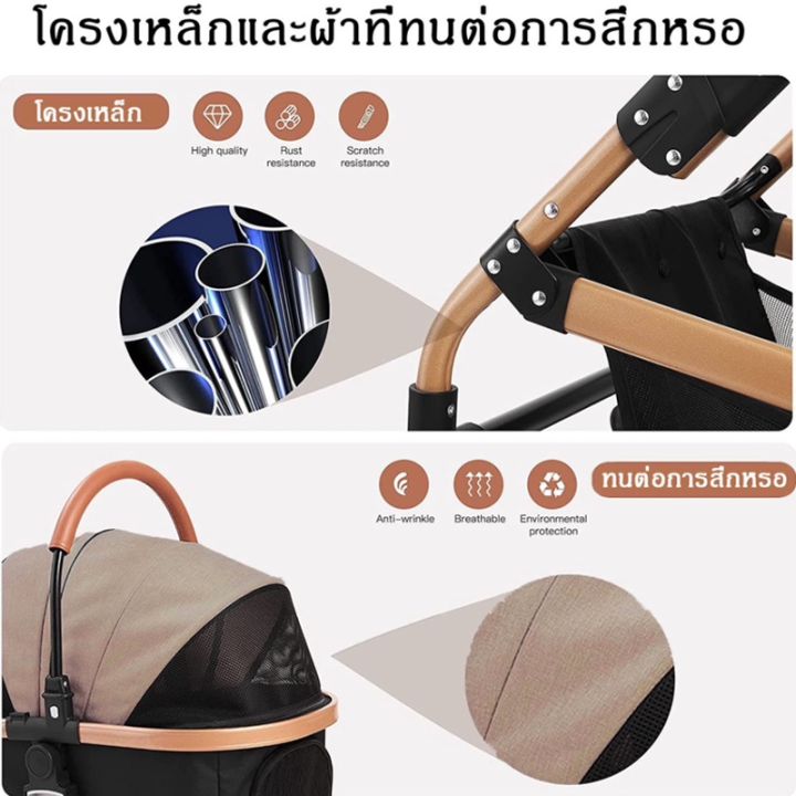 loose-รถเข็นสุนัขรถเข็นสัตว์เลี้ยง-4-ล้อ-pet-trolley-รับน้ำหนักได้ถึง-15-กิโลกรัม-รถเข็นสุนัขและแมว