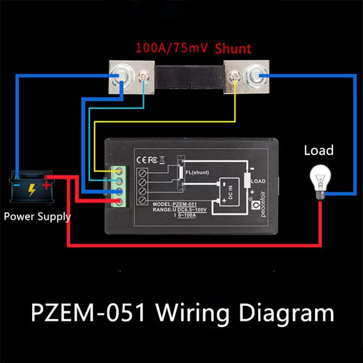 pzem-0-100a-4-in-1-dc-จอภาพการใช้ไฟฟ้า-lcd-ดิจิตอลโวลต์มิเตอร์แอมมิเตอร์วัดพลังงานมัลติมิเตอร์เครื่องทดสอบแผง