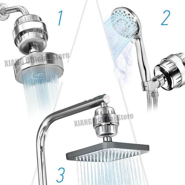 15 Lapisan Bilik Mandi Peringkat Penapis Air Pancuran Keluarkan Logam