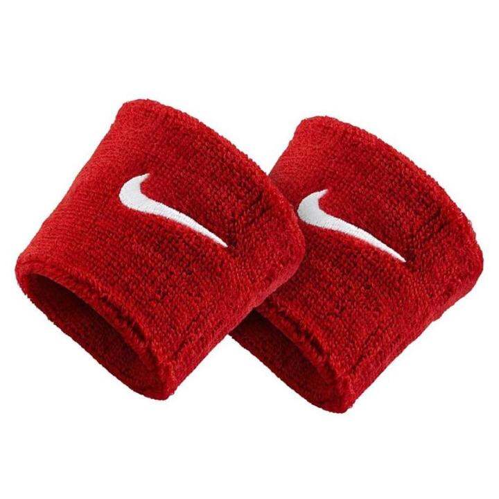 nike-สายรัดข้อมือไนกี้-nike-swoosh-wristband-doublewide-nnn04601os-red-white-สินค้าลิขสิทธิ์แท้