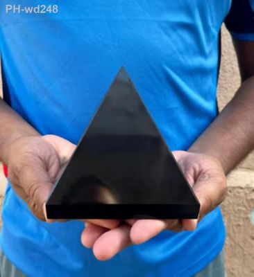 Natural Mineral Black Tourmaline Crystal Point Healing Reiki Stone Pyramid