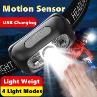 【CW】 500 Lumen USB Rechargeable Headlamps Sensor Fishing Headlamp Headlight with Infrared