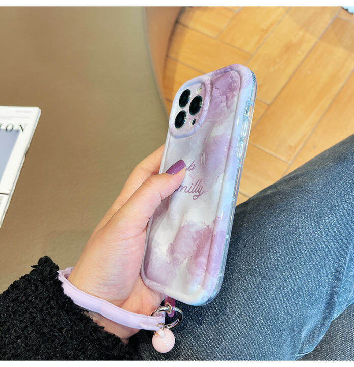 ซองใส่โทรศัพท์สีม่วงสำหรับ-iphone13-เคสโทรศัพท์สเตอริโอขั้นสูงสำหรับ-iphone12pro-quad-leaf-bell-กรณีโทรศัพท์มือถือสำหรับ-iphone14plus-เคสโทรศัพท์มือถือแฟชั่นเกาหลีสำหรับ-iphone11promax