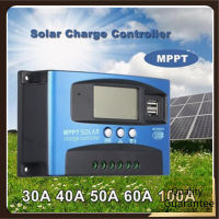 100A/60A/50A/40A/30A Solar charge controller 12V/24V MPPT แผงควบคุมการประจุพลังงานแสงอาทิตย์ อัตโนมัติ MPPT USB 100A พร้อมจอแสดงผล LCD