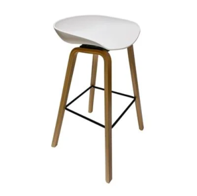Bar stool beech wood legs size 43 x 43.5 x 82 cm.- (Max load 100 kg.)