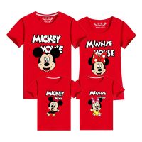 Disney Mickey Family Clothing Set Outfits Daddy Mom Kids T-shirt Baby Family Look Father Son Clothes Costumes for Parents 2022