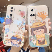 เคสโทรศัพท์ Honor 90 Lite X8a Huawei Nova 11i 11 Pro Y71 P60 Pro 5G 4G เคส ซิลิโคนพลอยเทียมสีน้ำเงินยอดนิยมดีไซน์ใหม่ตัวการ์ตูนเด็กผู้หญิงน่ารักเคสนิ่มแบบบางพิเศษ Case 2023