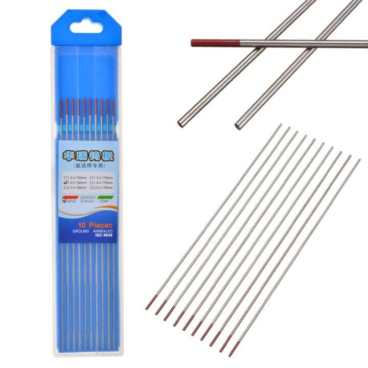 10Pcs 2 Thorium TIG Welding Tungsten Rod Electrodes Electrode 1.6x150mm